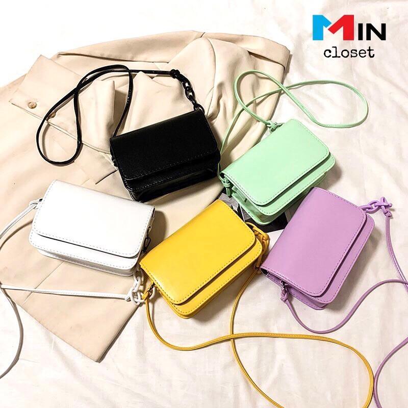 Túi Xách Nữ - 50K - TÚI ĐEO CHÉO DÂY PHA XÍCH ULZZANG CÁ TÍNH KT 18cm TD03