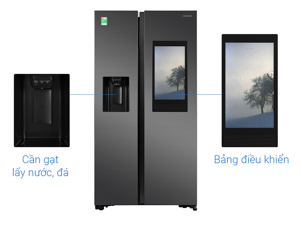 Tủ Lạnh Family Hub Samsung Inverter 616 lít RS64T5F01B4/SV - Hàng Chính Hãng - Chỉ Giao Hà Nội