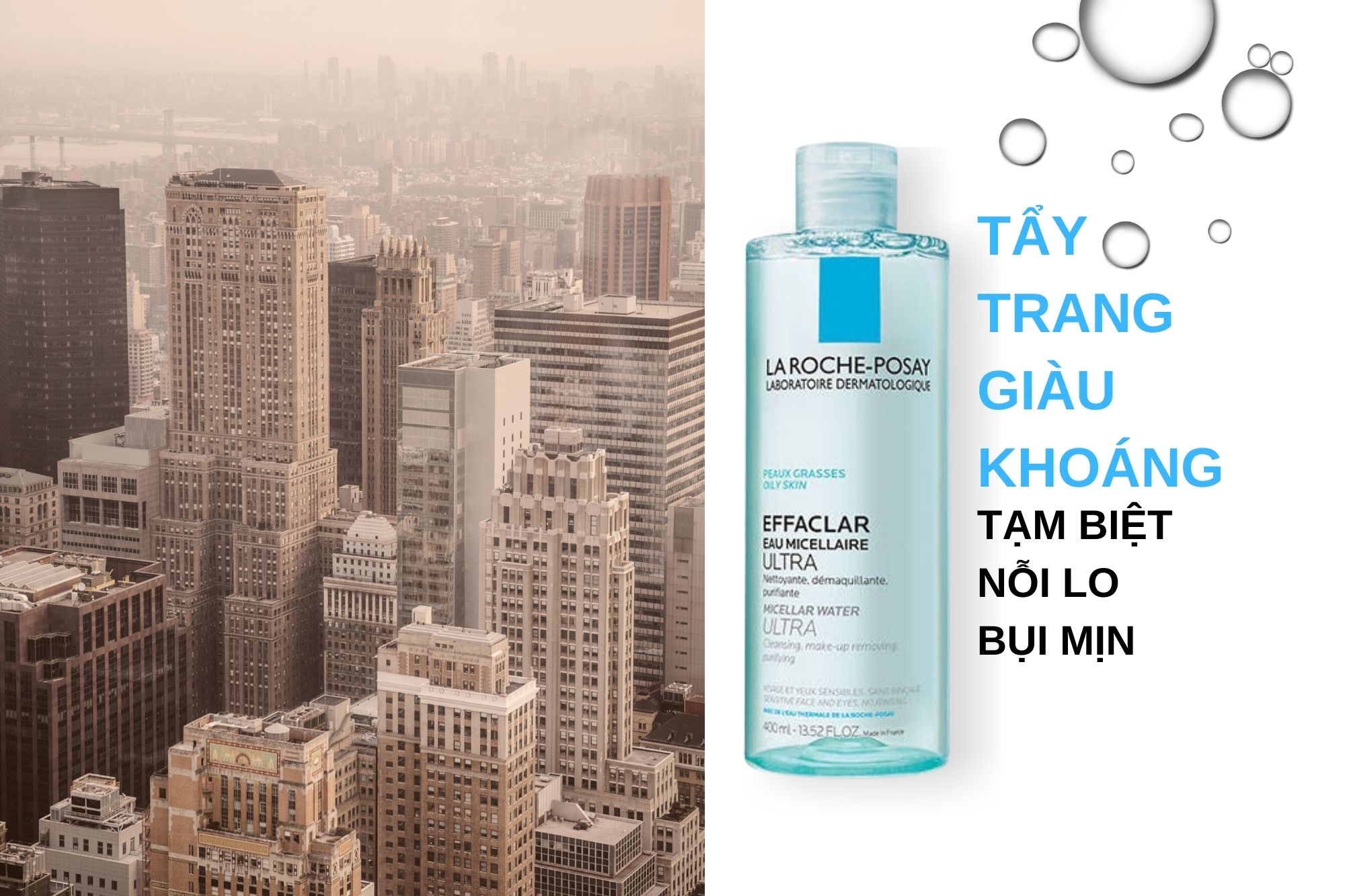 Nước Tẩy Trang Dành Cho Da Nhạy Cảm La Roche-Posay Micellar Water Ultra 400ml (Tặng băng đô mèo xinh xắn)