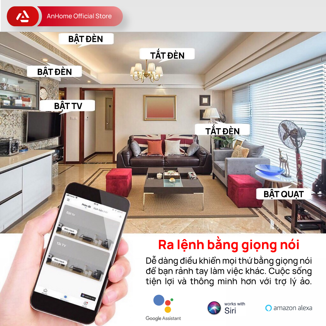 Ổ cắm nối dài thông minh WiFi + BLE có cổng USB AnHome Smart PowerStrip P3U