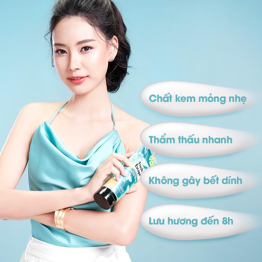 Sữa Dưỡng Trắng Da Toàn Thân Hương Nước Hoa Malissa Kiss Hương Fresh Escape 226g