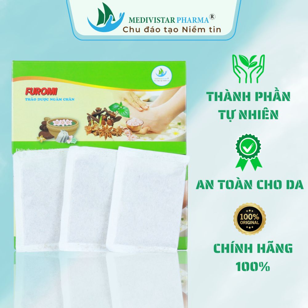 Thảo Dược Ngâm Chân FUROMI Dành Cho Người Đau Khớp, Mất Ngủ Giúp Hết Tê Buồn Tay Chân, Giải Tỏa Căng Thẳng Hộp 20 Túi Lọc