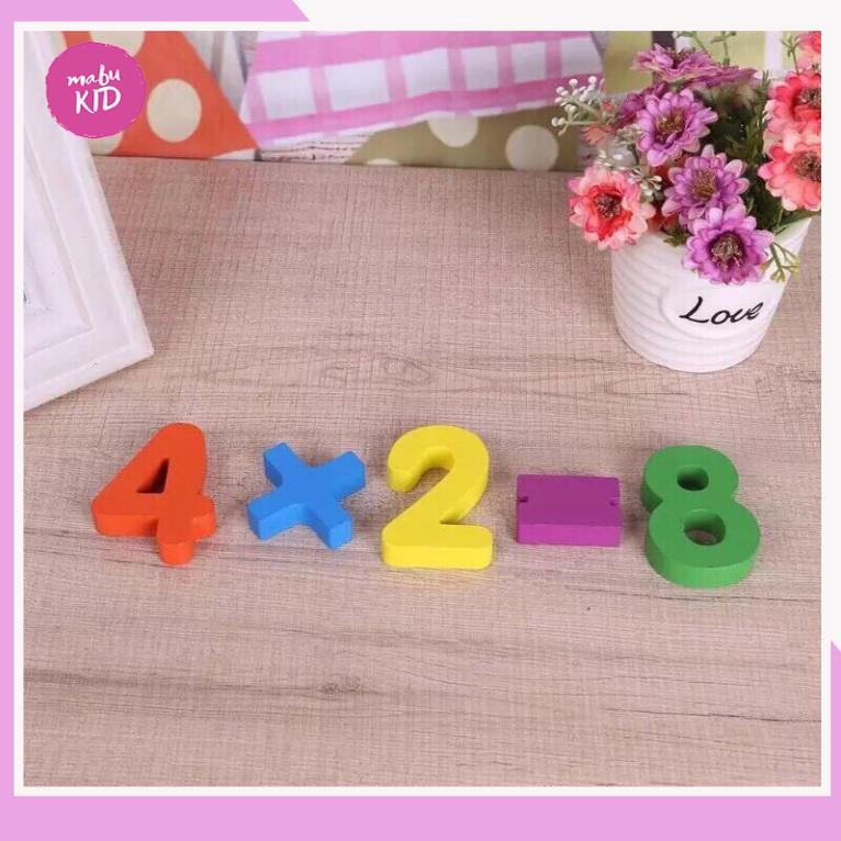 Bảng Học Số 0-9 Và Phép Tính Bằng Gỗ - Đồ Chơi Gỗ Thông Minh Cho Bé Giúp bé phát triển trí thông minh