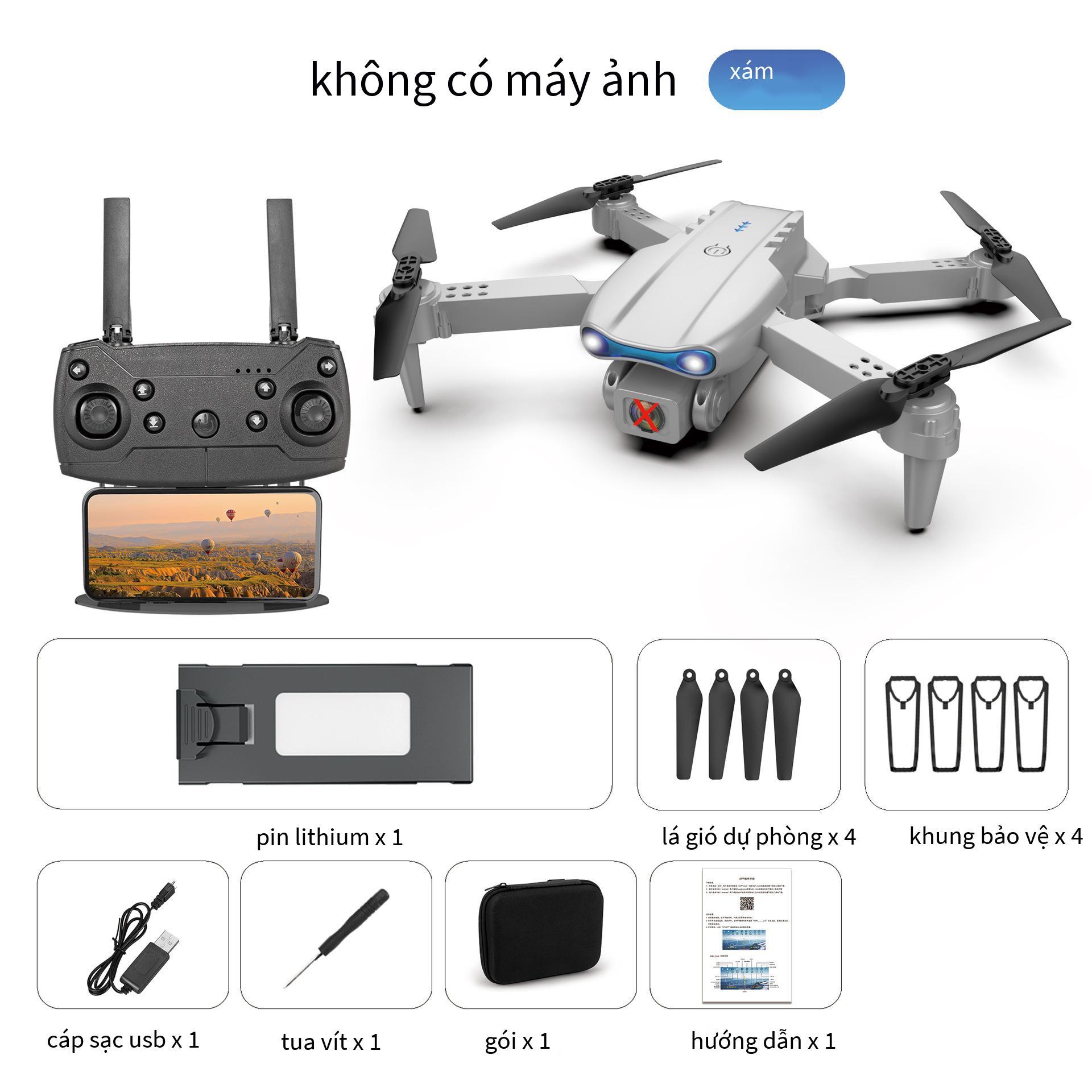 Phong cách mới nhất E99 máy bay không người lái độ nét cao chụp ảnh trên không camera kép máy bay bốn trục chiều cao cố định gấp đồ chơi máy bay điều khiển từ xa K3