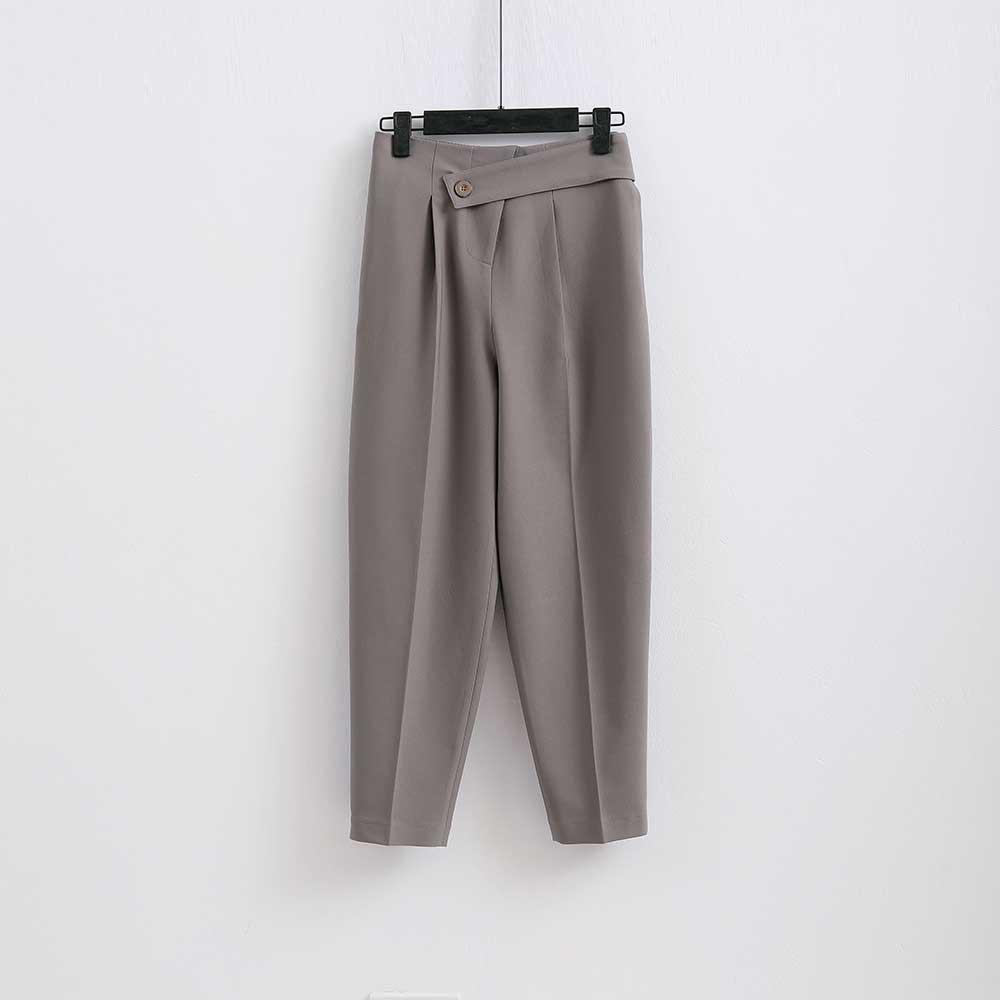 Quần nữ công sở ống đứng, cạp sệ, cài cúc thanh lịch, hàng thiết kế TK Fashion - QK K434