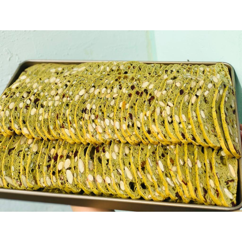 Bánh Biscotti Trà Xanh 250gr - Bánh Ăn Kiêng Không Đường Vua Yến Mạch