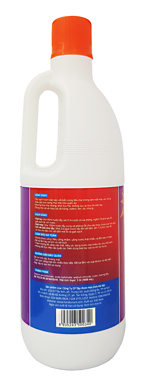 Nước tẩy quần áo Hando Oxygen 1L