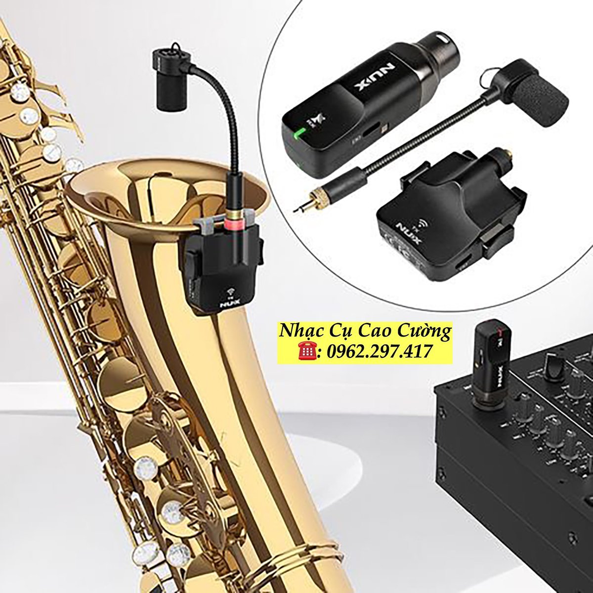 Mic Không Dây Cho Kèn Saxophone  Nhạc Cụ Cao Cường