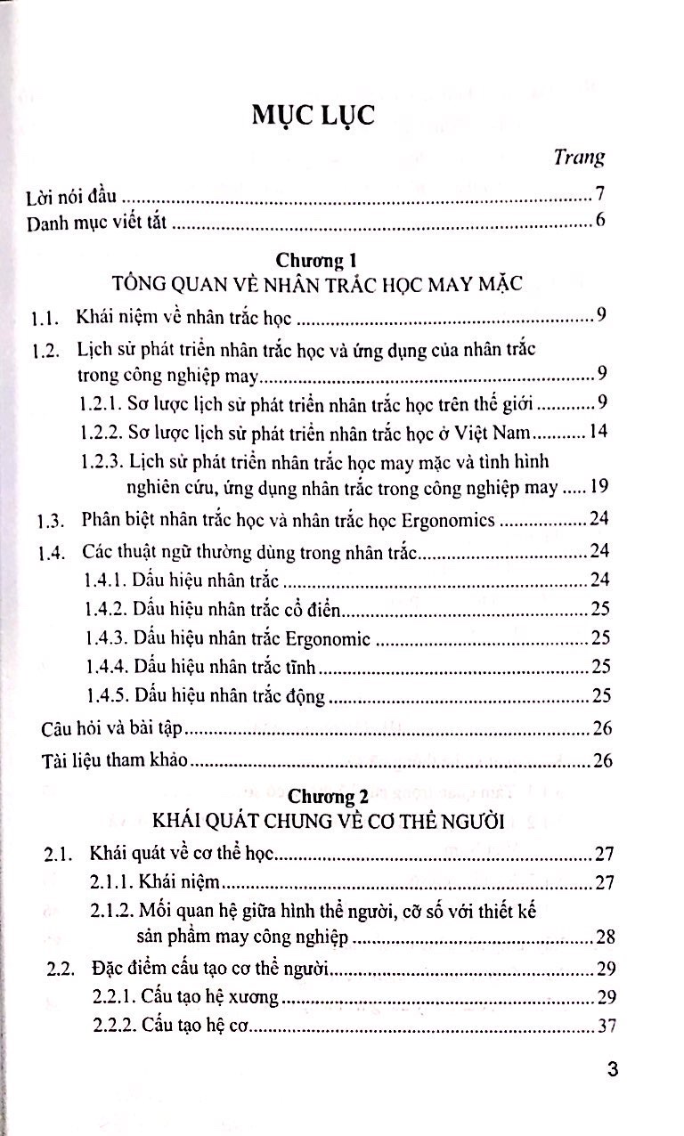 Sách - Nhân Trắc Học May Mặc