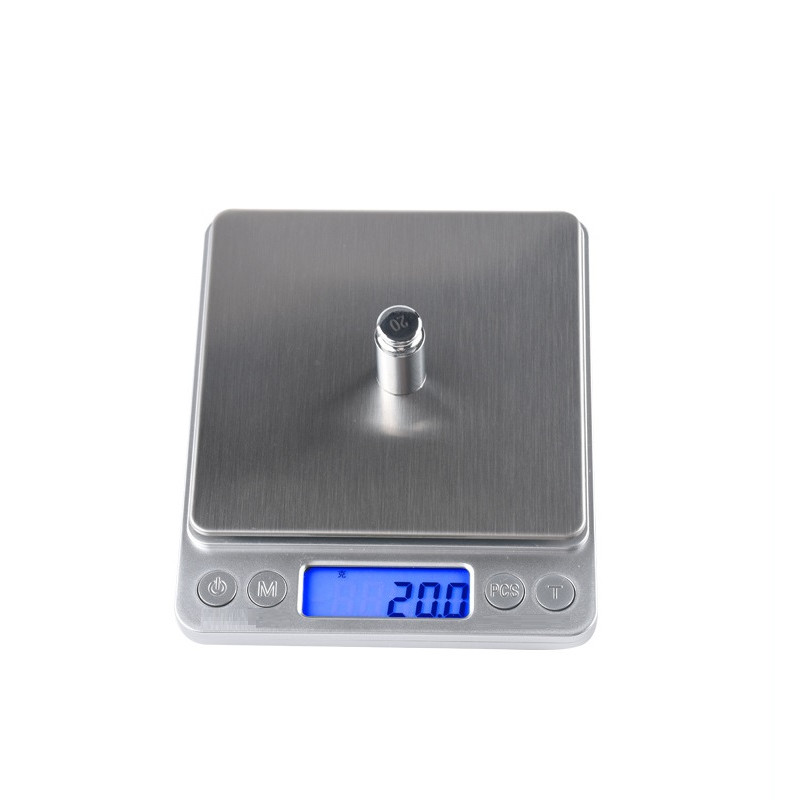 Cân Tiểu Ly màn Hình LCD Đèn nền Xanh 500g/0.01g Vuông Để Bàn
