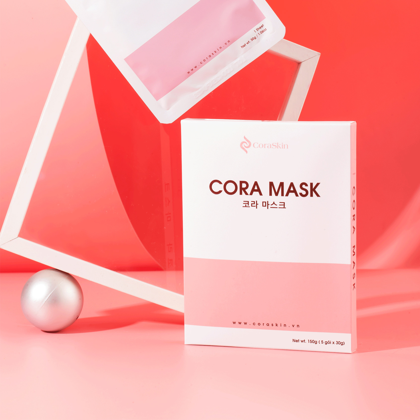 MẶT NẠ MÀNG KHÓA TRẮNG CORA MASK ( hộp 10 miếng ) (Mặt nạ giấy) 