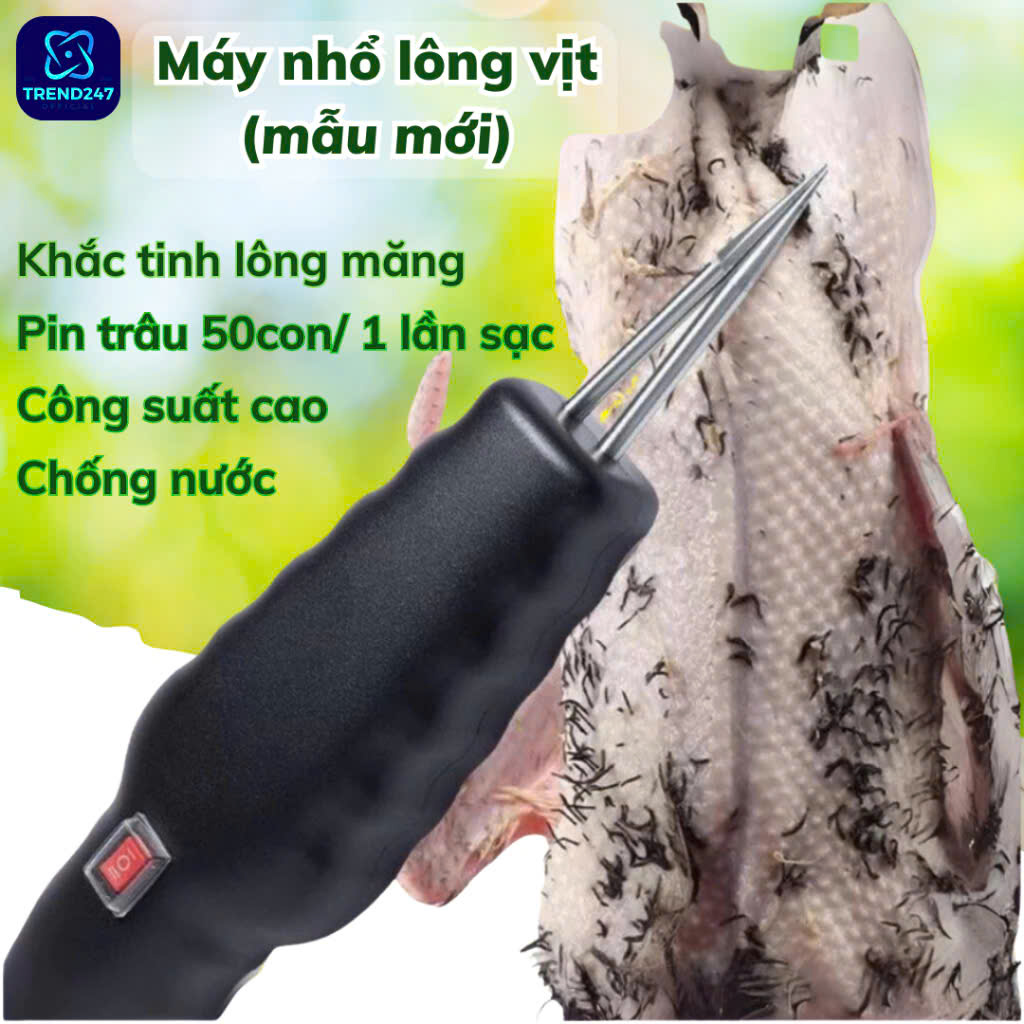 Máy Nhổ Lông Gà ,Vịt , Lợn Cầm Tay Tích Điện Động Cơ Kép Nhỏ Gọn Tiện Lợi [Hàng Tốt, Giá Ưu Đãi]