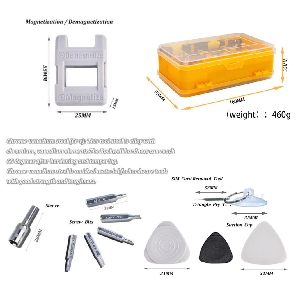 115 In1 Repair Tools Kit Screwdriver Set For Mobile Phone Cellphone Watch Tool