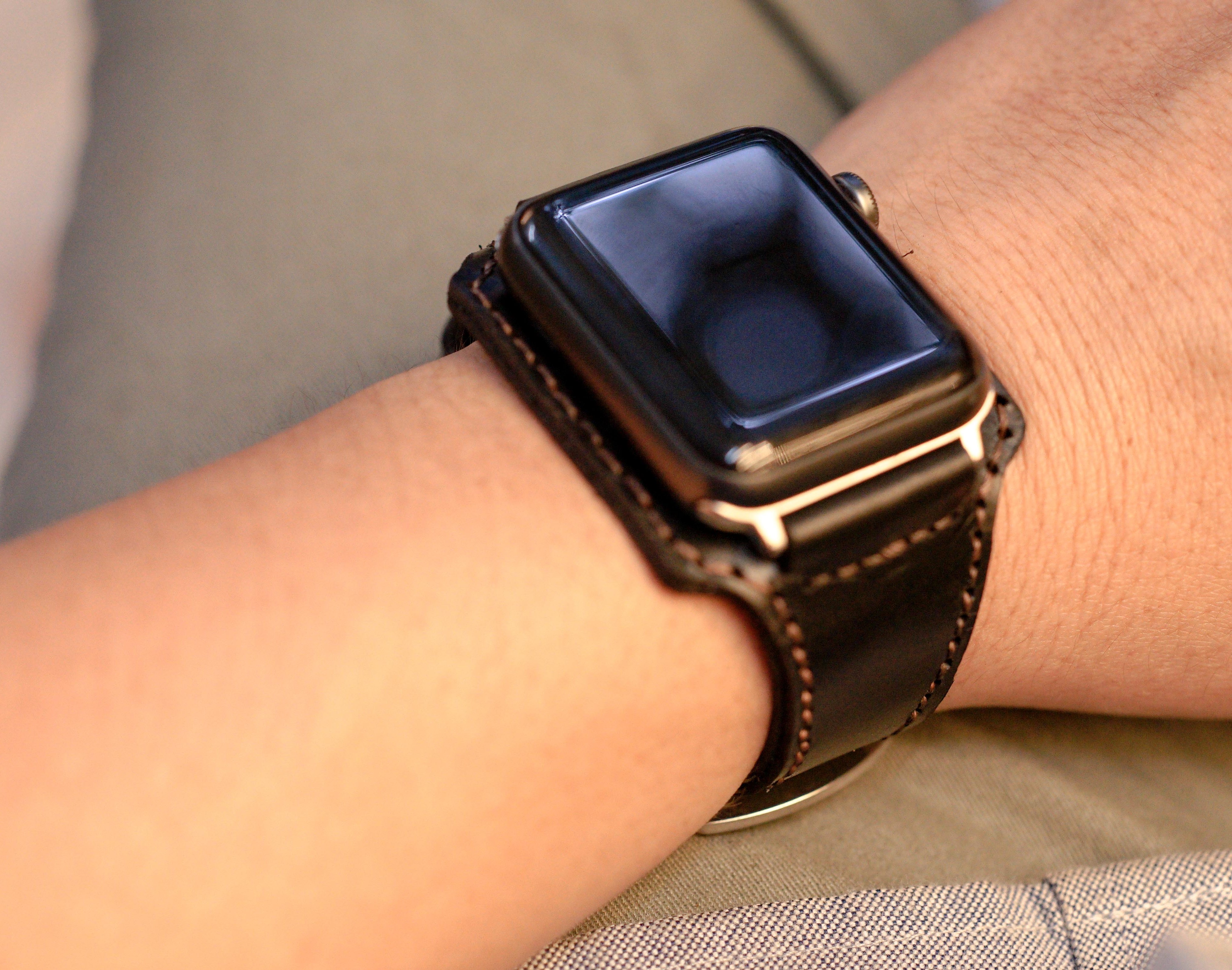 DÂY ĐỒNG HỒ DÀNH CHO APPLE WATCH DA BÒ ĐEN – RAM CLASSIC BUNDSTRAP BX2 - HÀNG CHÍNH HÃNG