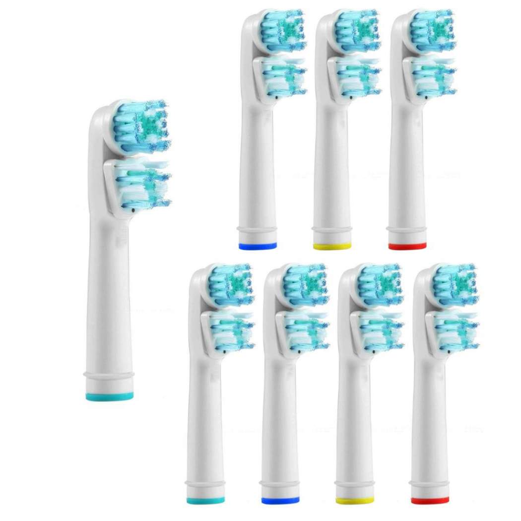 Cho máy Oral B Braun, SB-417A Dual Heads đầu kép, Bộ 4 đầu bàn chải đánh răng điện thay thế , Phá tan mọi mảng bám, làm sạch cao răng, cho răng sáng bóng