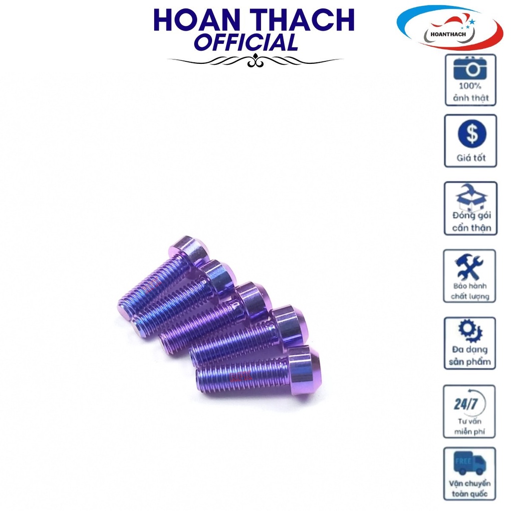 Ốc Trụ 5L15 Tím gắn cho nhiều dòng xe máy SP017529 (giá 1 con)