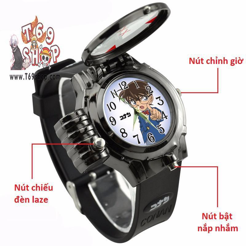 Đồng hồ trẻ em Conan đeo tay bắn laser   ( hàng sẵn )