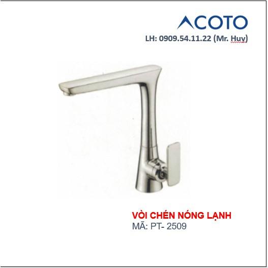 VÒI CHÉN NÓNG LẠNH ĐỒNG THAU PT-2509