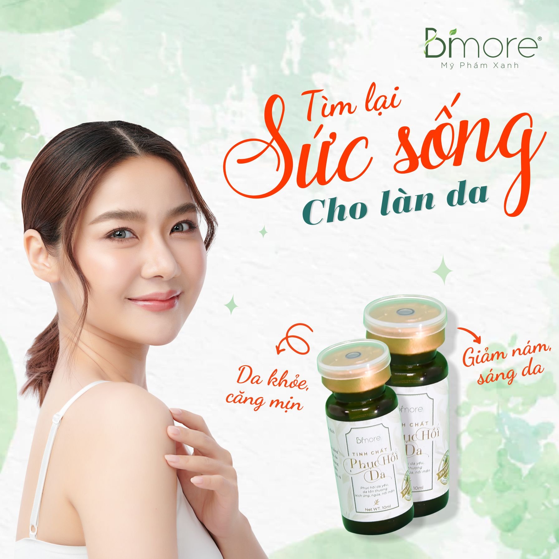 Tinh Chất Phục Hồi Da Bimore Làm Dịu Da Tức Thì, Phục Hồi Da 10ml