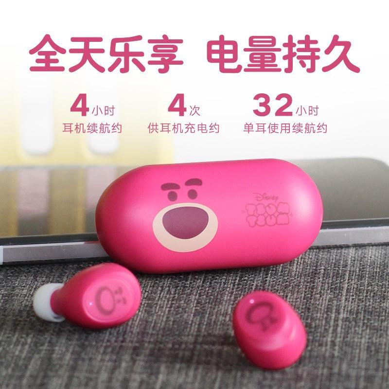 Tai Nghe Nhét Tai Bluetooth 5.0 Có Micro Hình Hoạt Hình Disney Dễ Thương Cho Trẻ Em