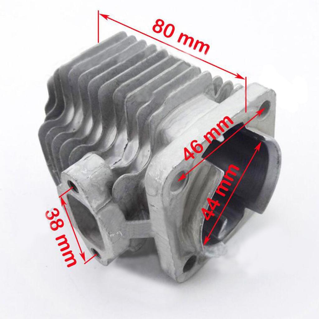 Universal 44mm Cylinder 12mm Piston Kit w/ Ring Pin for 49cc 2 Stroke Engine