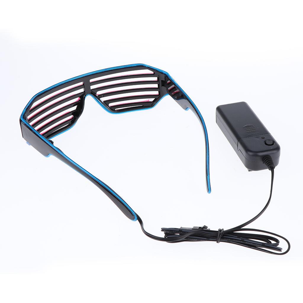 Halloween LED Light Up Shutter Eye Mask Masquerade Party Cosplay Mask