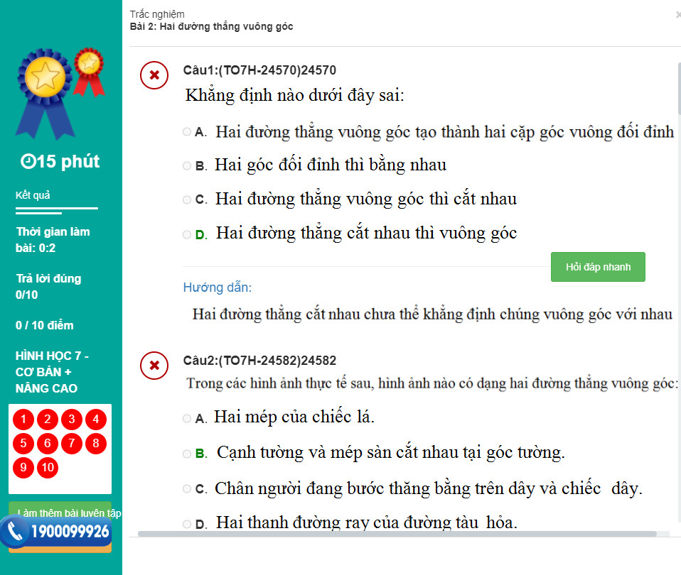 Khóa học HÌNH HỌC 7 - CƠ BẢN + NÂNG CAO thầy Lê Hải Trung - 09 tháng