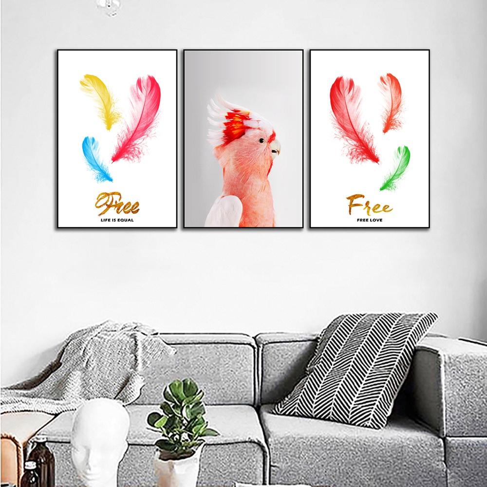 Tranh trang trí khung A3 treo tường hình động vật