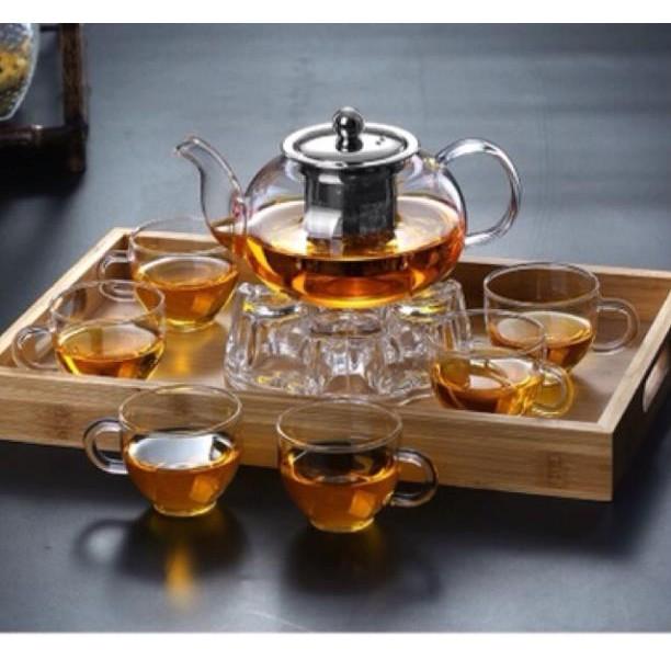 Set ấm chén thuỷ tinh