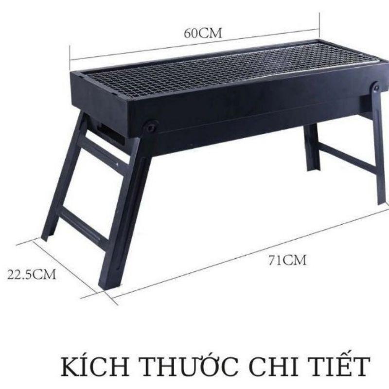 Bếp Nướng Than Hoa Dài Portable Barbecue Không Khói Inox