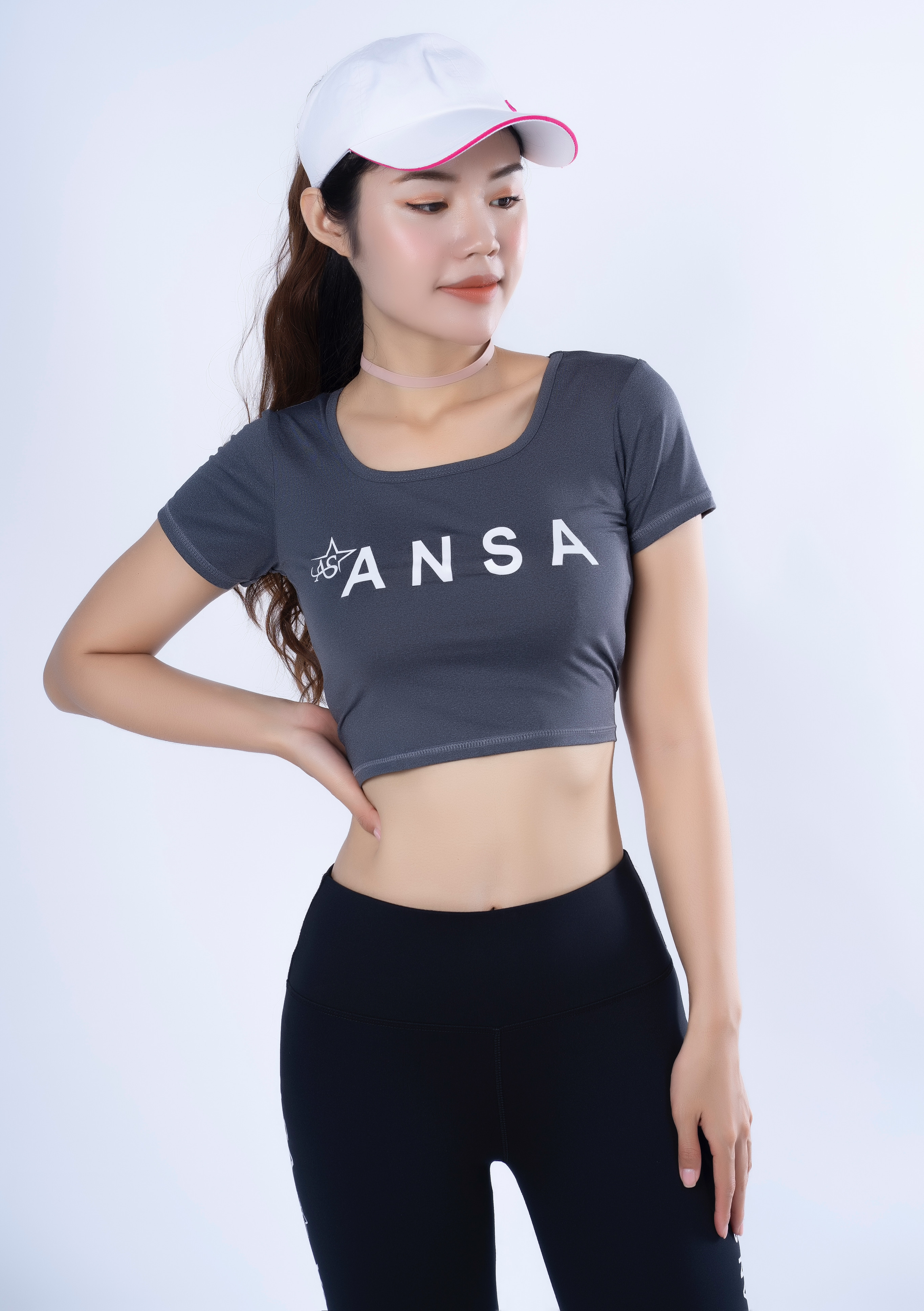 Áo tập Croptop thun nữ thể thao tay ngắn