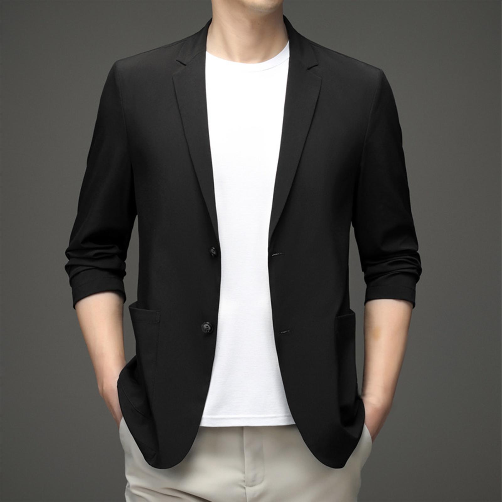 Suit Jacket Men Suit Men, Breathable Stylish Lightweight Mens Suit Coats Mens Sport Coats and Suit for Travel Wedding Business