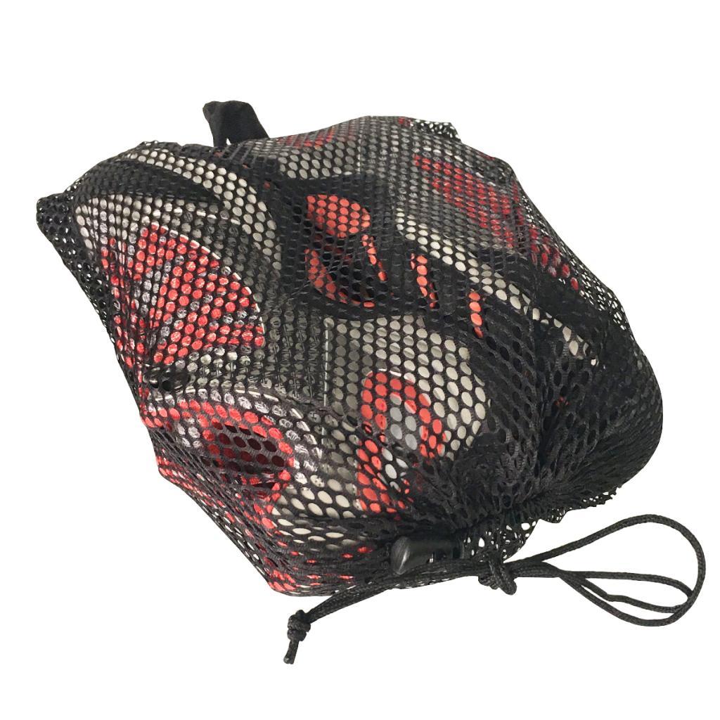 2 Pieces Portable Travel Shoe Bag Mesh Stuff Sack with Drawstring Black
