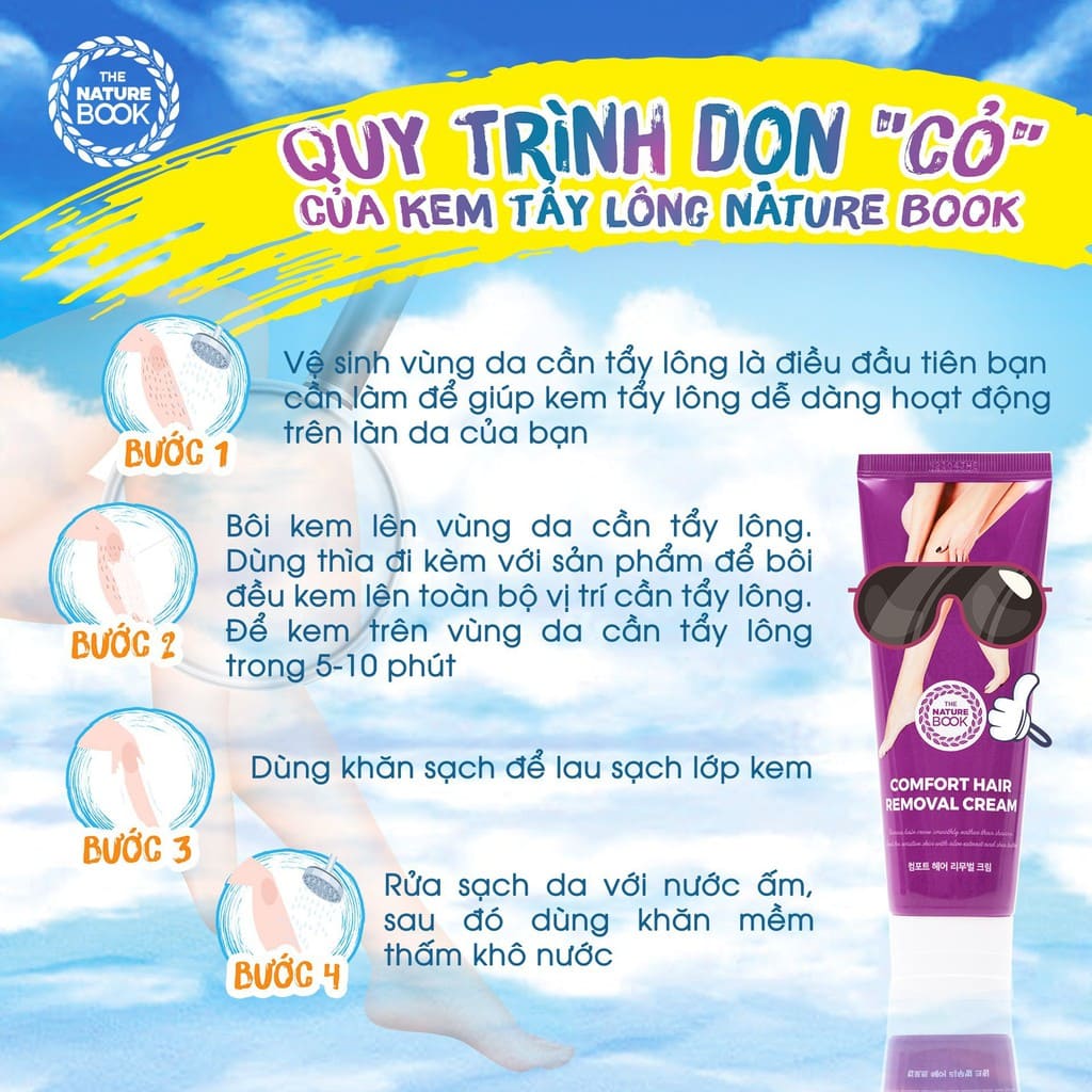 Kem Tẩy Lông The Nature Book Comfort Hair Removal Cream 100ml