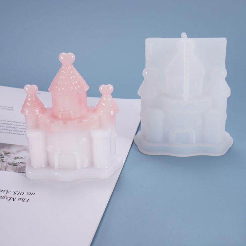 Khuôn Silicone Làm Đồ Thủ Công Hình Lâu Đài Ba Chiều