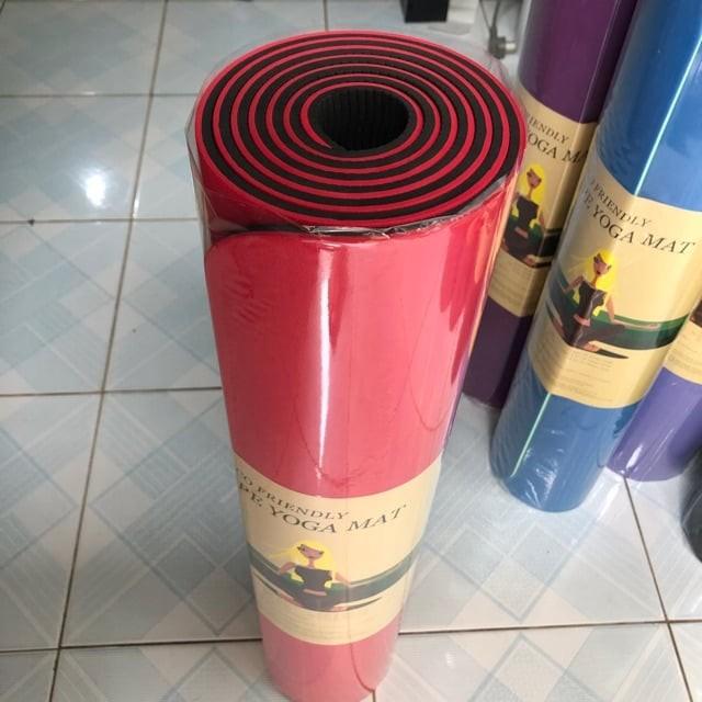 THẢM TẬP YOGA TPE CAO CẤP 2 LỚP 6MM- TẬP GYM THỂ DỤC TẠI NHÀ MÙA DỊCH