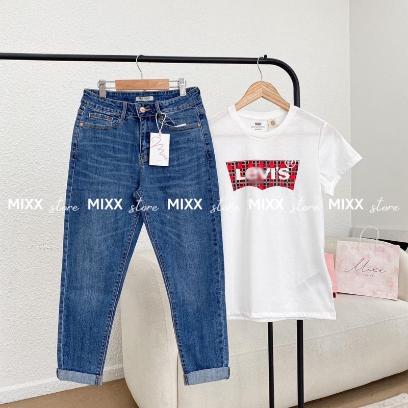Quần Jean Nữ Baggy Trơn chất jean co giãn dày dặn phom quần chuẩn xịn phom 9 tấc
