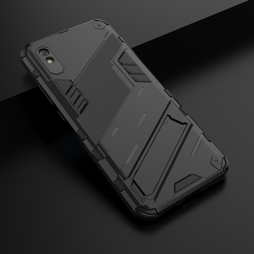 Ốp lưng cho Xiaomi Redmi 9A, Ốp chống sốc Iron Man PUNK cao cấp kèm giá đỡ cho Redmi 9A