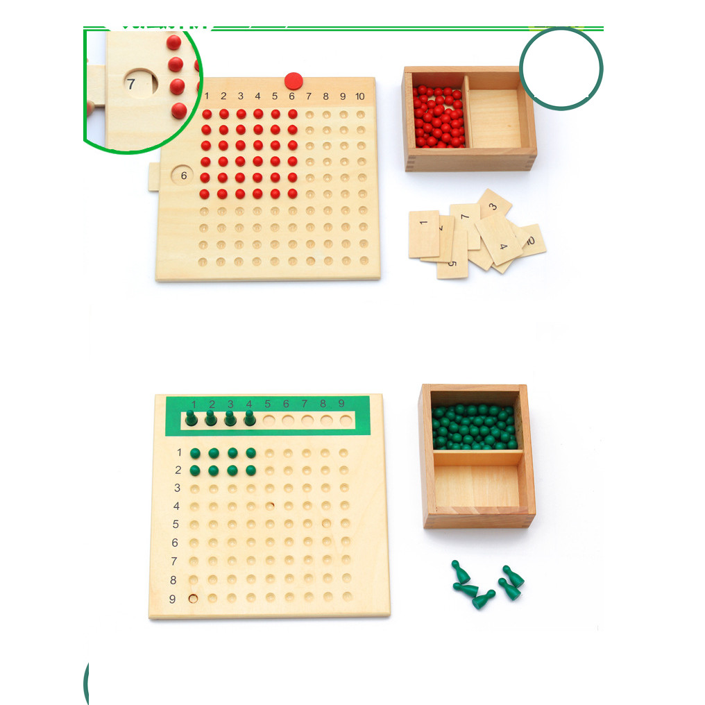 Bảng Dạy Trẻ Tính Nhân Chia Bằng Gỗ – Giáo Cụ Montessori Toán Học