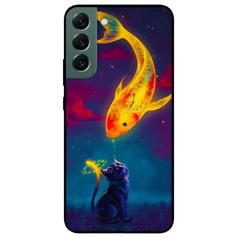 Ốp lưng dành cho Samsung S22 - S22 Plus - S22 Ultra - Mèo Và Cá