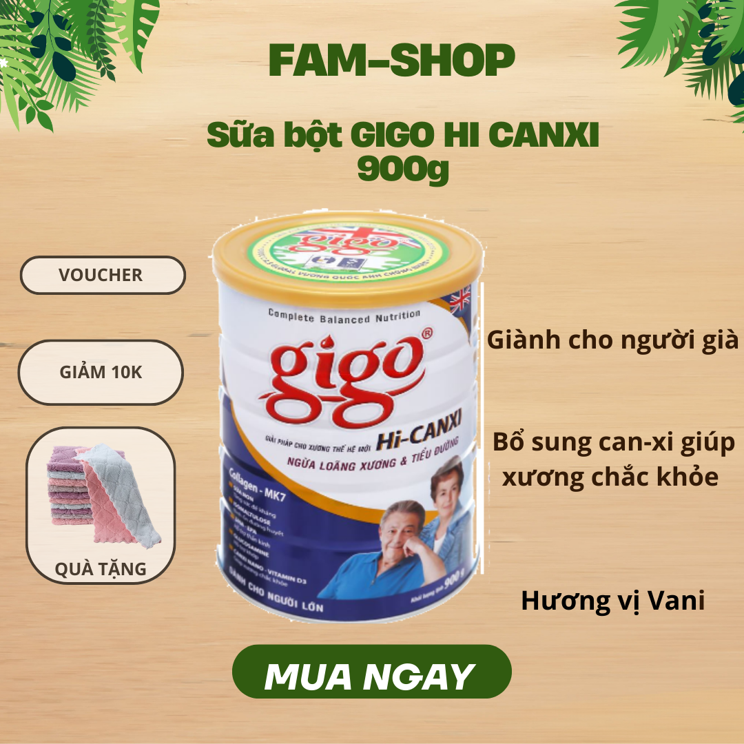 Sữa bột HI CANXI bổ sung canxi cho người cao tuổi