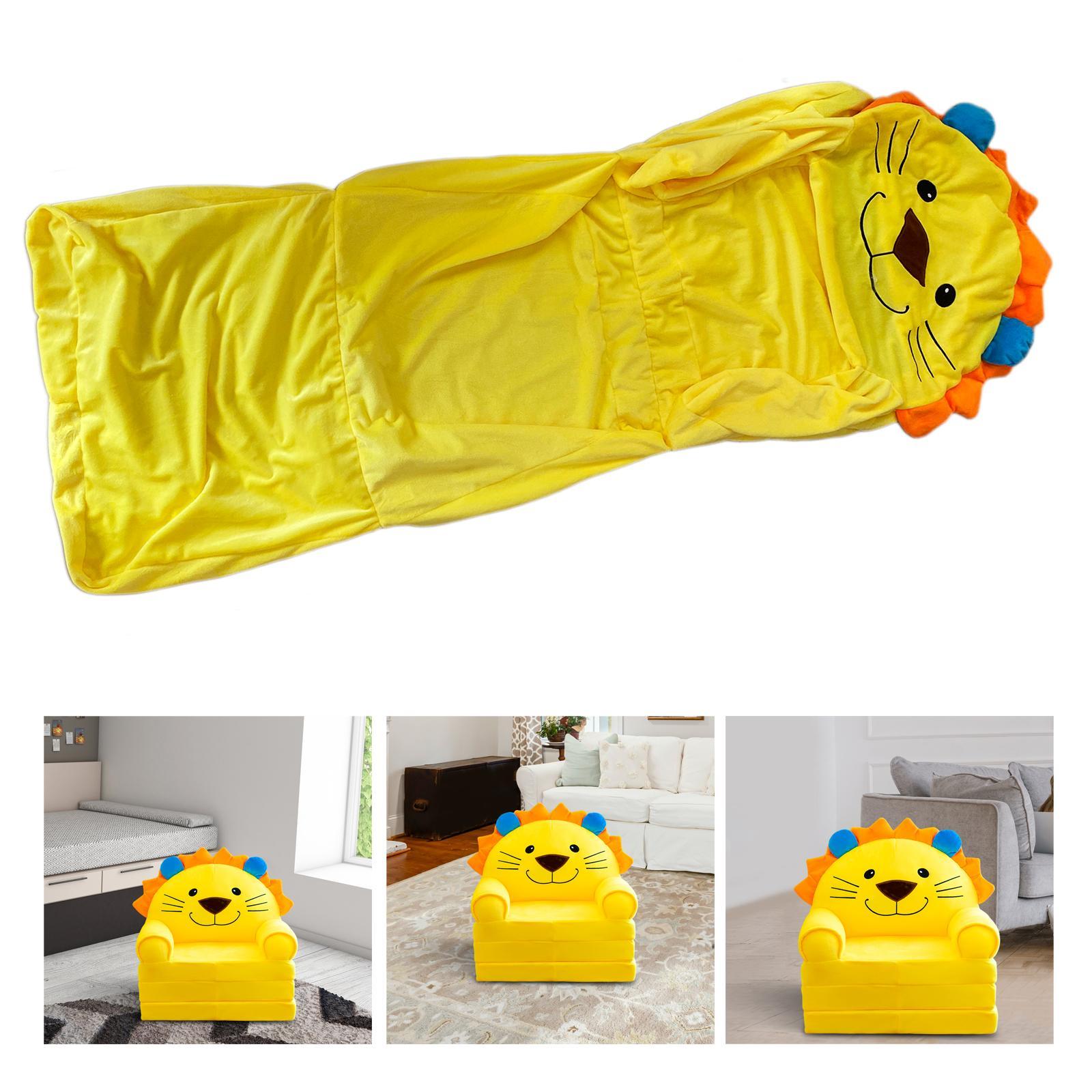 2x Kid Armchair Slipcover Foldable Washable for Bedroom