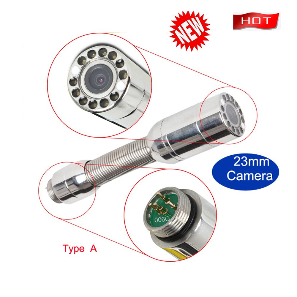 Ống cống công nghiệp bằng thép không gỉ 23mm Đầu camera nội soi chống nước IP 68 được sử dụng để kiểm tra đường ống