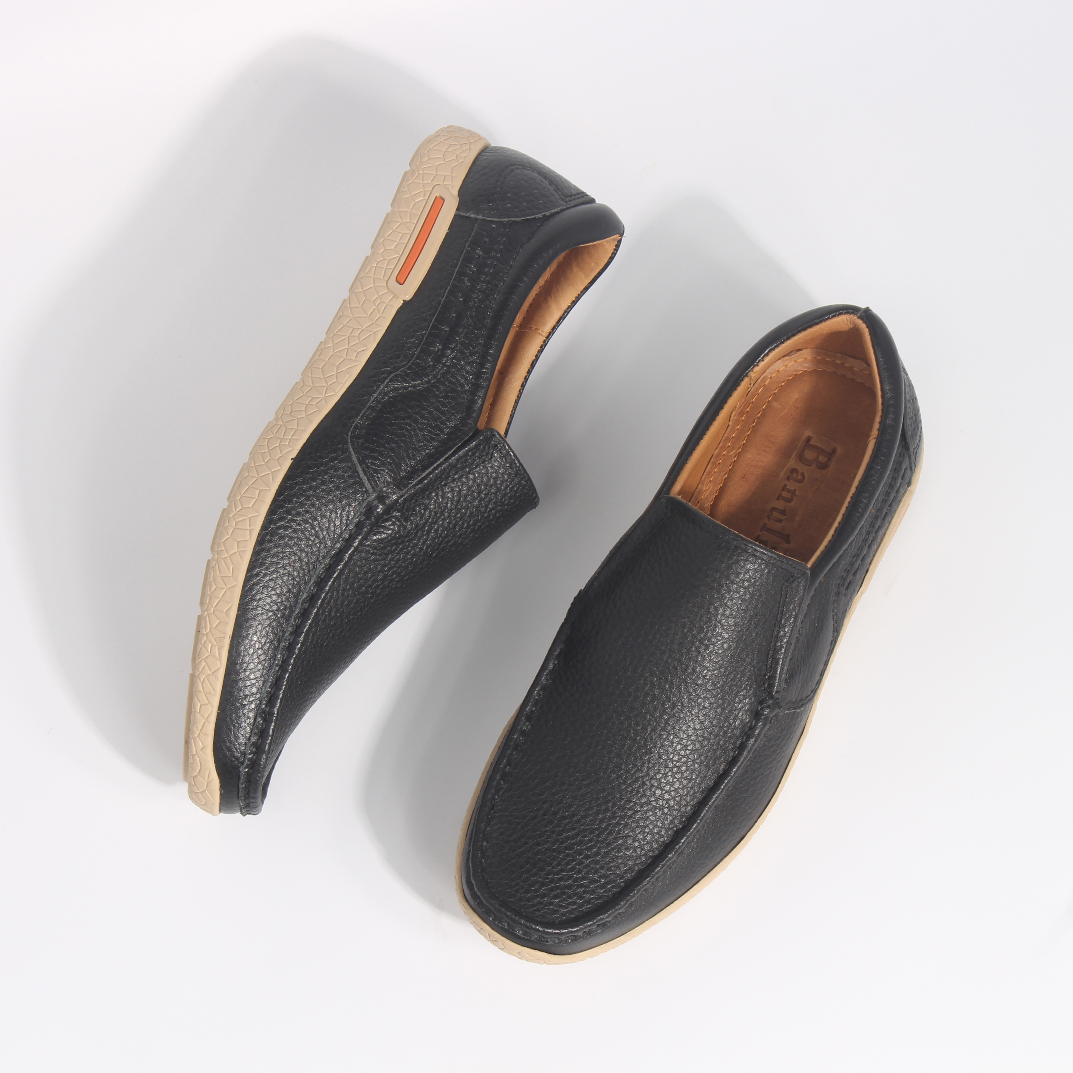 Giày Lười Da Nam BANULI K2DL1T0 - Da Bò Tumbled Siêu Mềm, Đế Siêu Nhẹ