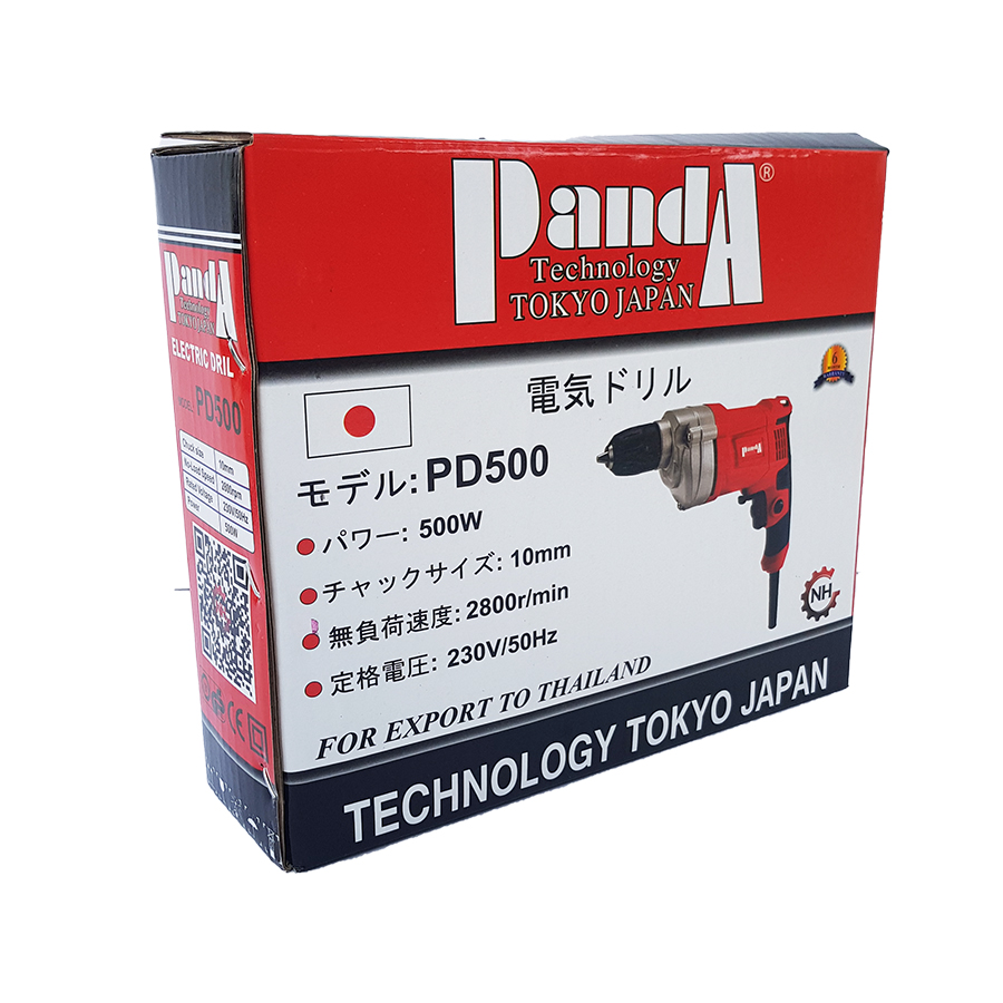 Máy Khoan Panda PD-500, Công suất 500W, Khoan tường, gỗ, sắt, thép hộp, bắt vít, Hàng chính hãng