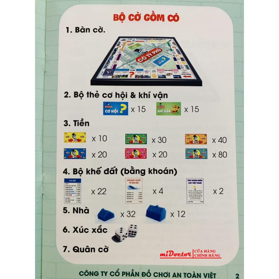 Cờ Tỷ Phú Monopoly Vui Nhộn Cao Cấp, An Toàn Có Chọn Cỡ 31x41, 42x42, Hàng Chính Hãng miDoctor