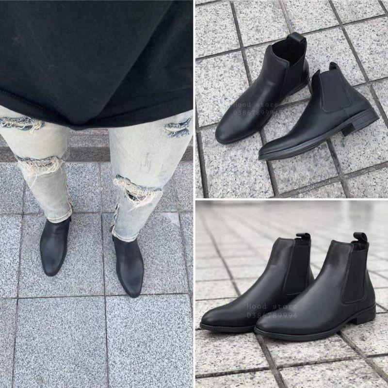 Giày Nam Chelsea boots ( tặng lót tăng chiều cao)