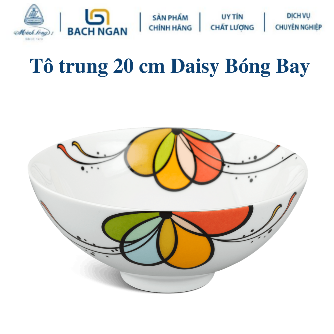 Tô trung 20 cm Daisy Bóng Bay - Gốm sứ cao cấp Minh Long I