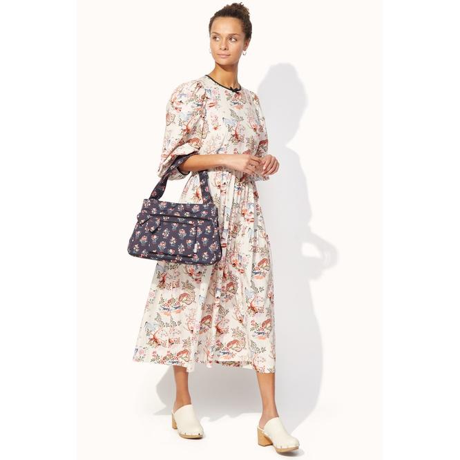 Cath Kidston - Túi đeo vai/Recycled Rose Medium Shoulder Bag - Kingdom Posey Small - Black -1041538