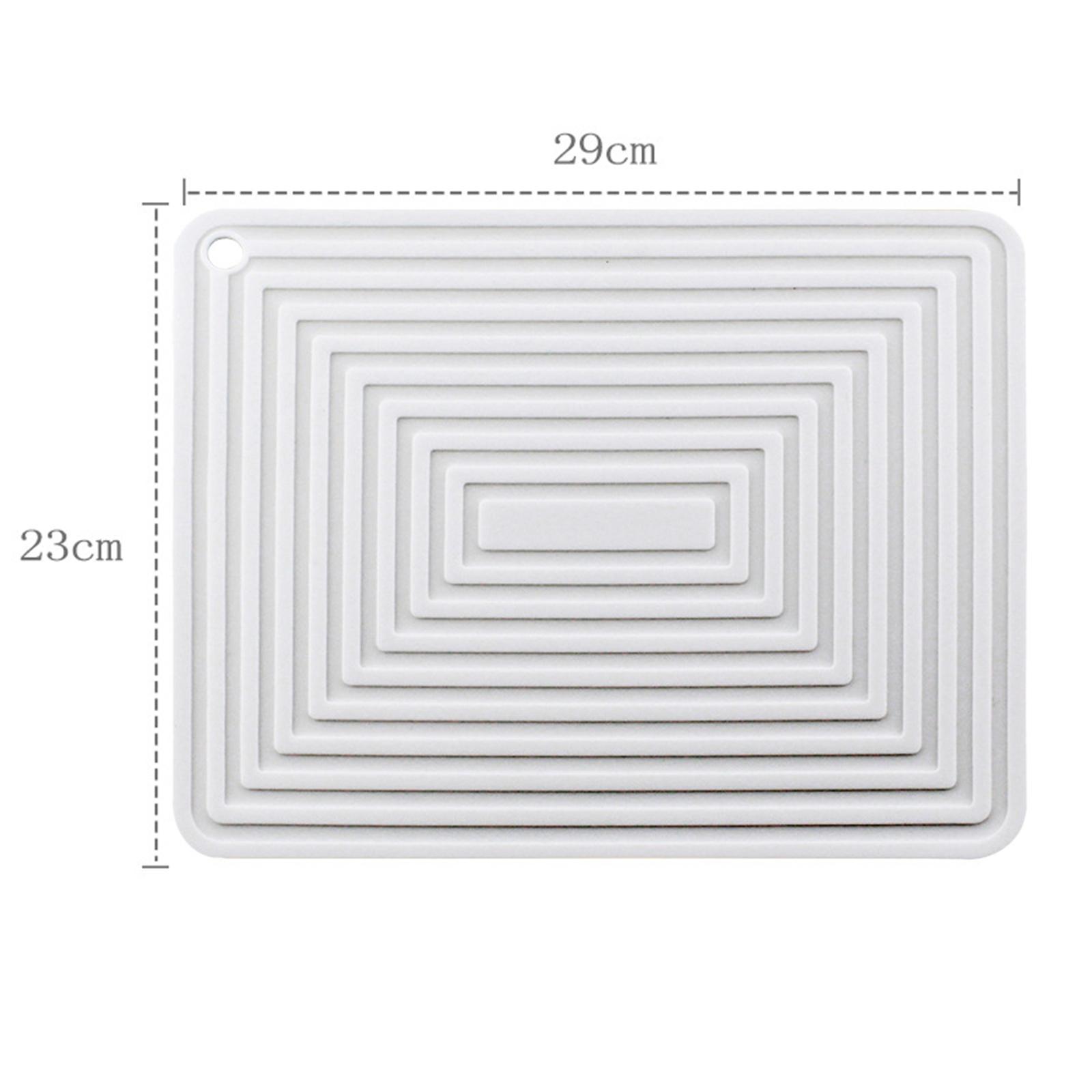Silicone Drain Pad Dish Draining Mat Sink Cover white